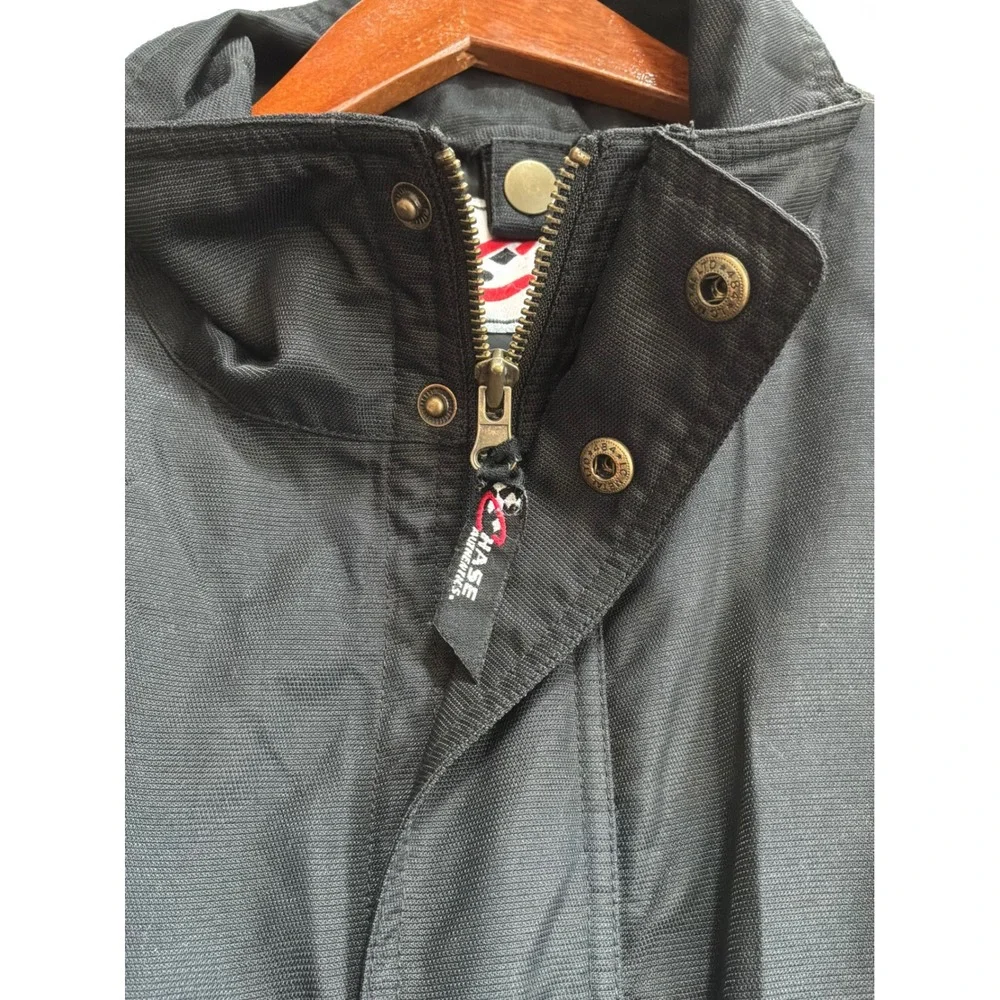 Chase Authentics Penske Racing Jacket Mens XL Black Nylon Full Zip Bomber M659